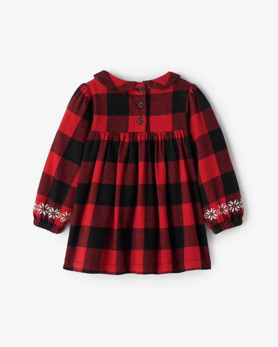 Best Roots Baby Babydoll Park Plaid Dress CABIN RED