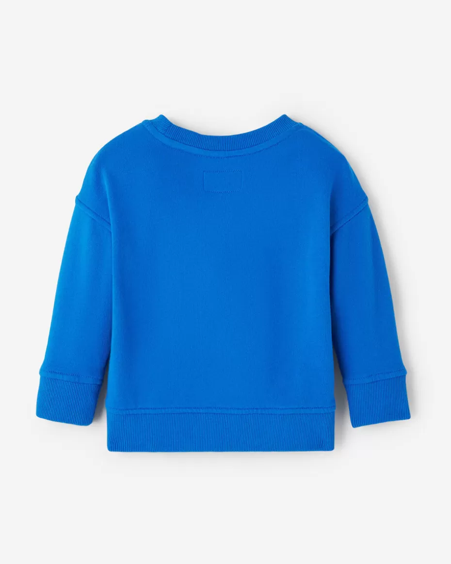 Online Roots Baby Beaver Canoe Relaxed Crew Sweatshirt ACE BLUE