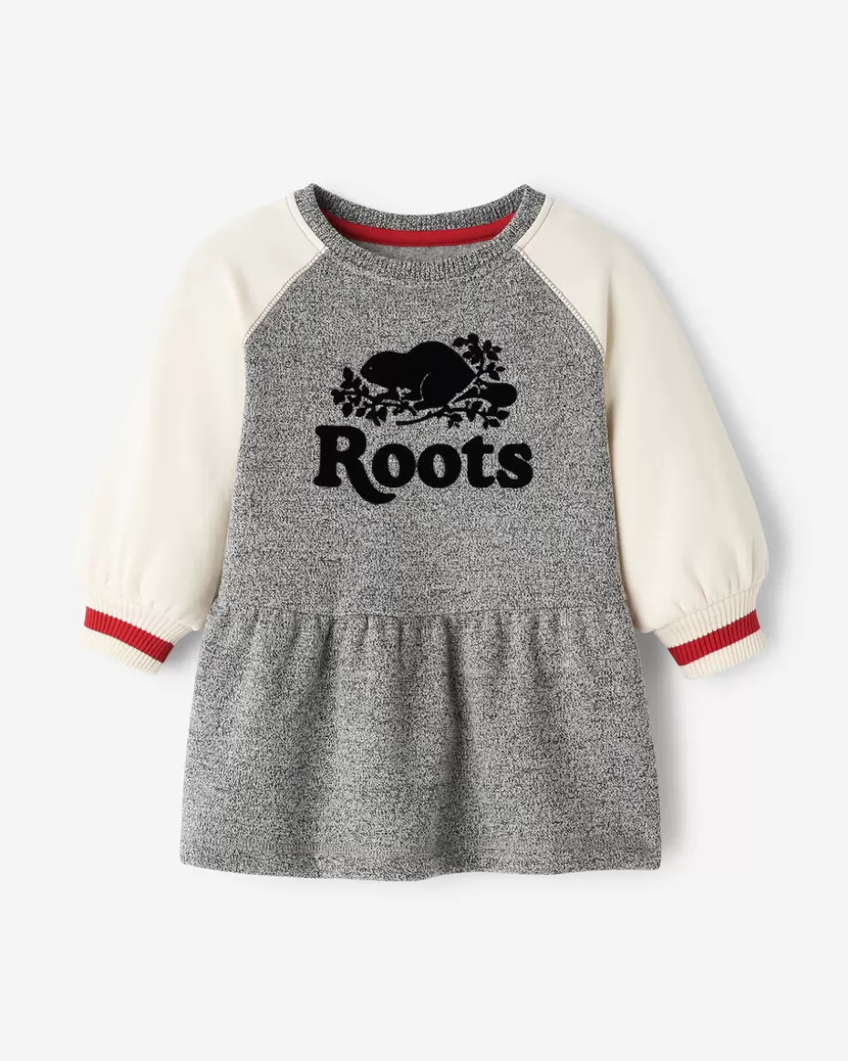 Clearance Roots Baby Cabin Cozy Dress GREY OAT PEPPER