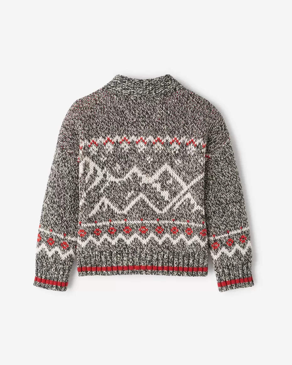 Flash Sale Roots Baby Cabin Fair Isle Cardigan GREY OAT MIX