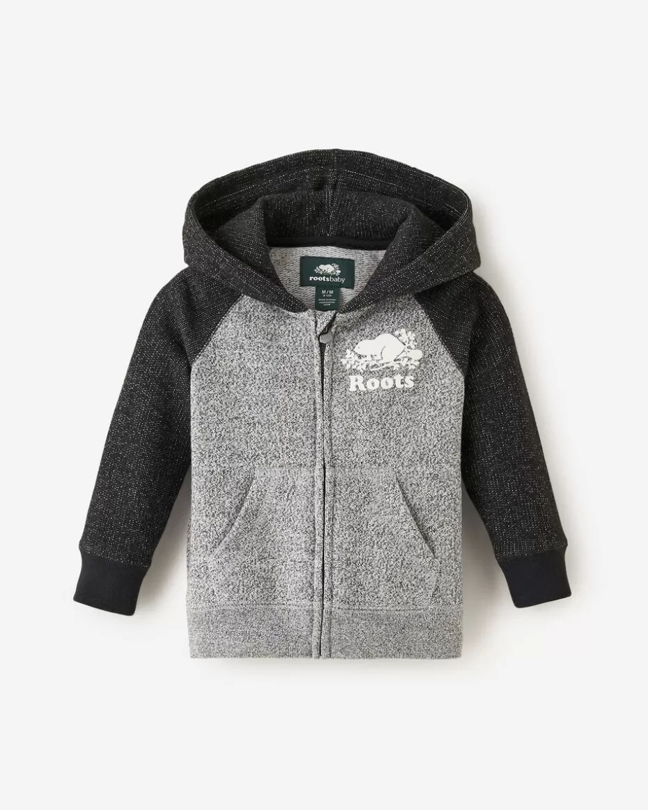 New Roots Baby Organic Original Full Zip Hoodie BLACK PEPPER