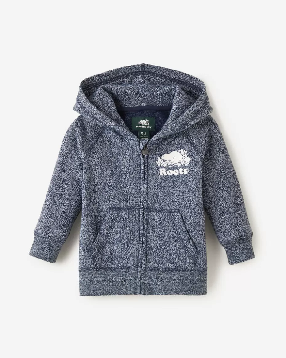 Best Sale Roots Baby Organic Original Full Zip Hoodie NAVY BLAZER PEPPER