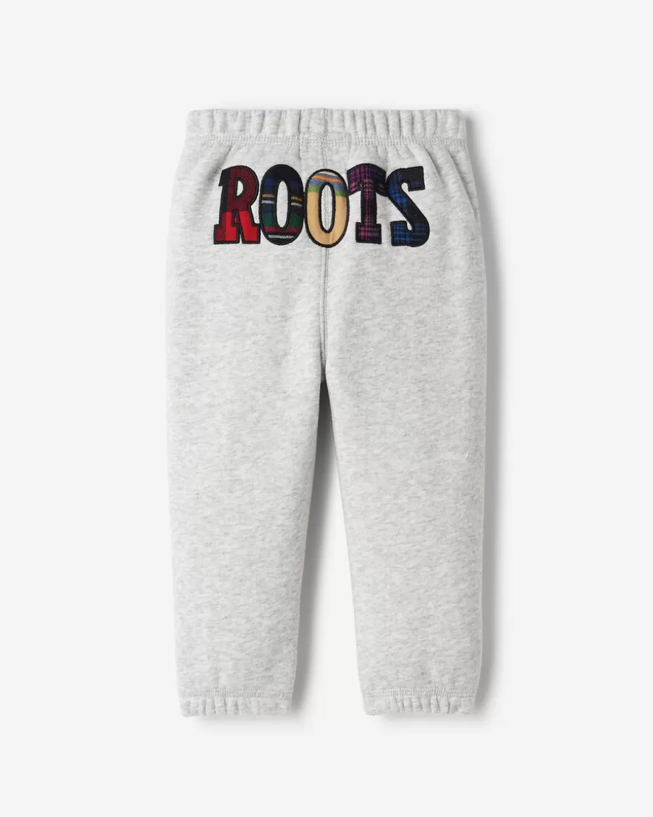 Hot Roots Baby Plaid Applique Sweatpant ATHLETIC GREY MIX