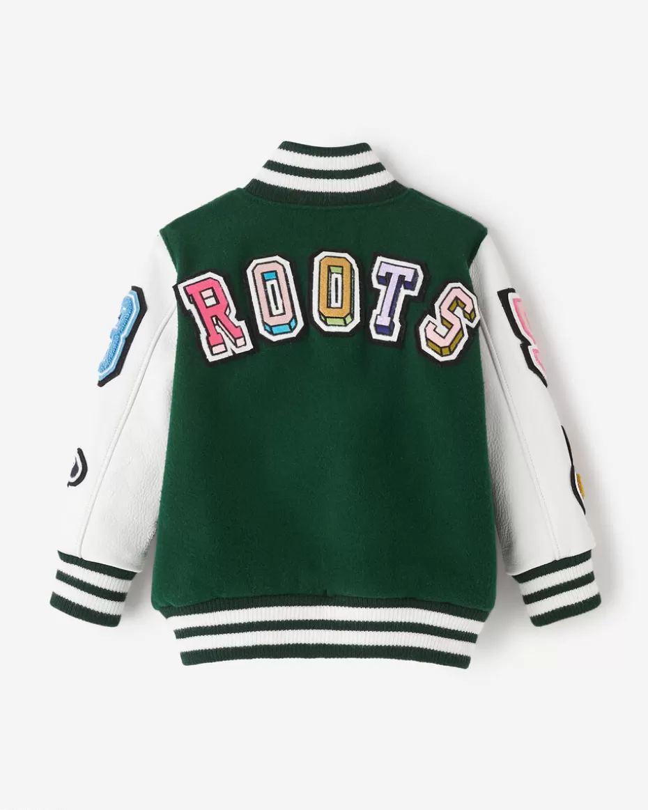 Outlet Roots Barbie™ X Toddler 65 Varsity Jacket PINE GROVE