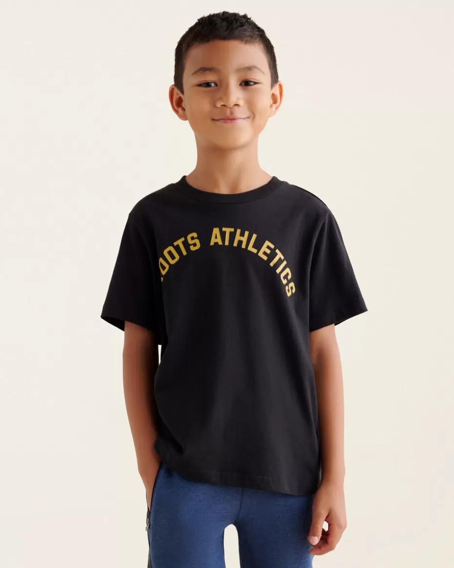 Discount Roots Boys Athletics T-Shirt BLACK