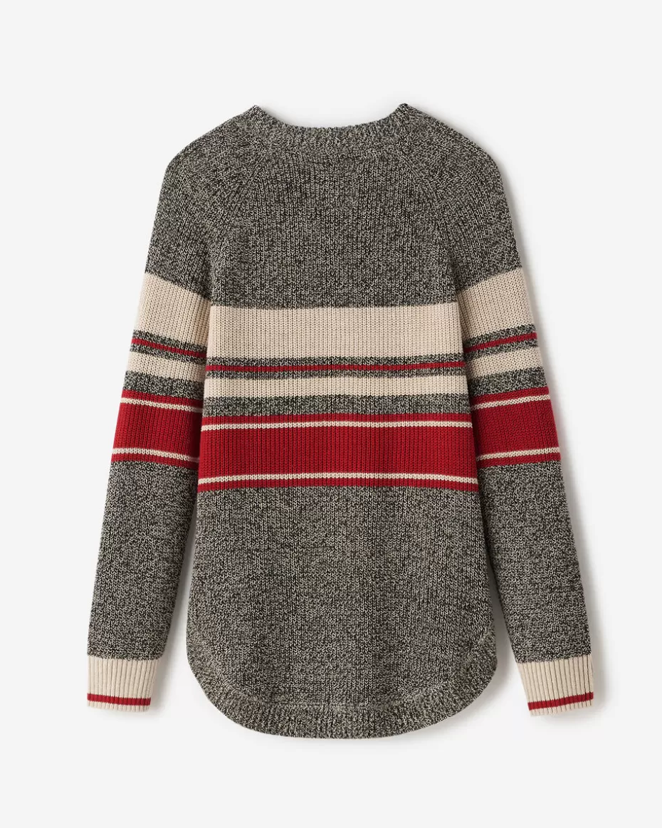 Outlet Roots Cabin Stripe Shaker Crew Sweater