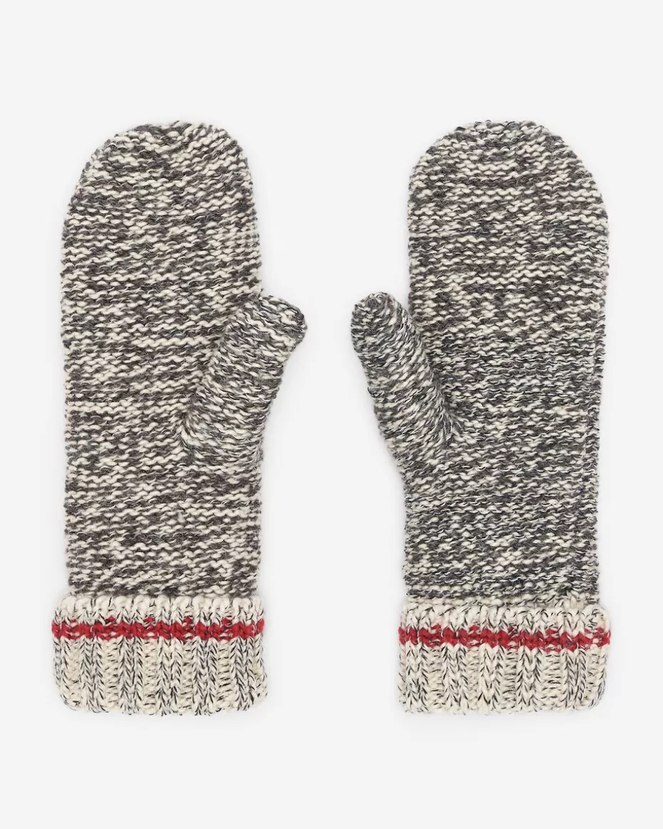 Cheap Roots Chunky Cabin Mitten GREY OAT MIX