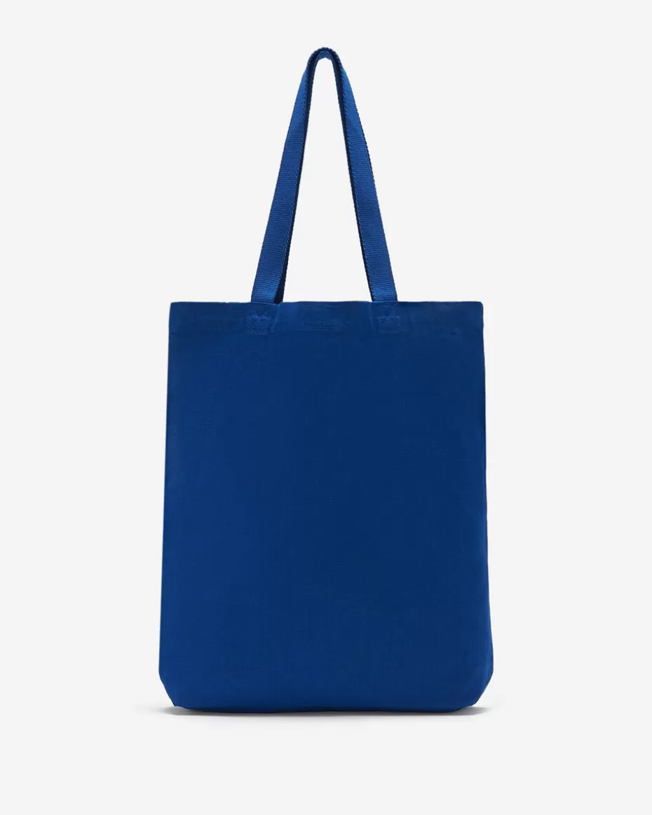 Outlet Roots Cooper Plaid Tote BLUE QUARTZ