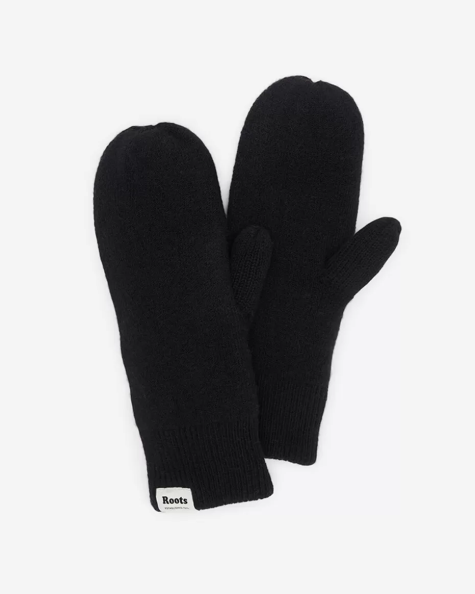 Store Roots Cozy Knit Mitten BLACK