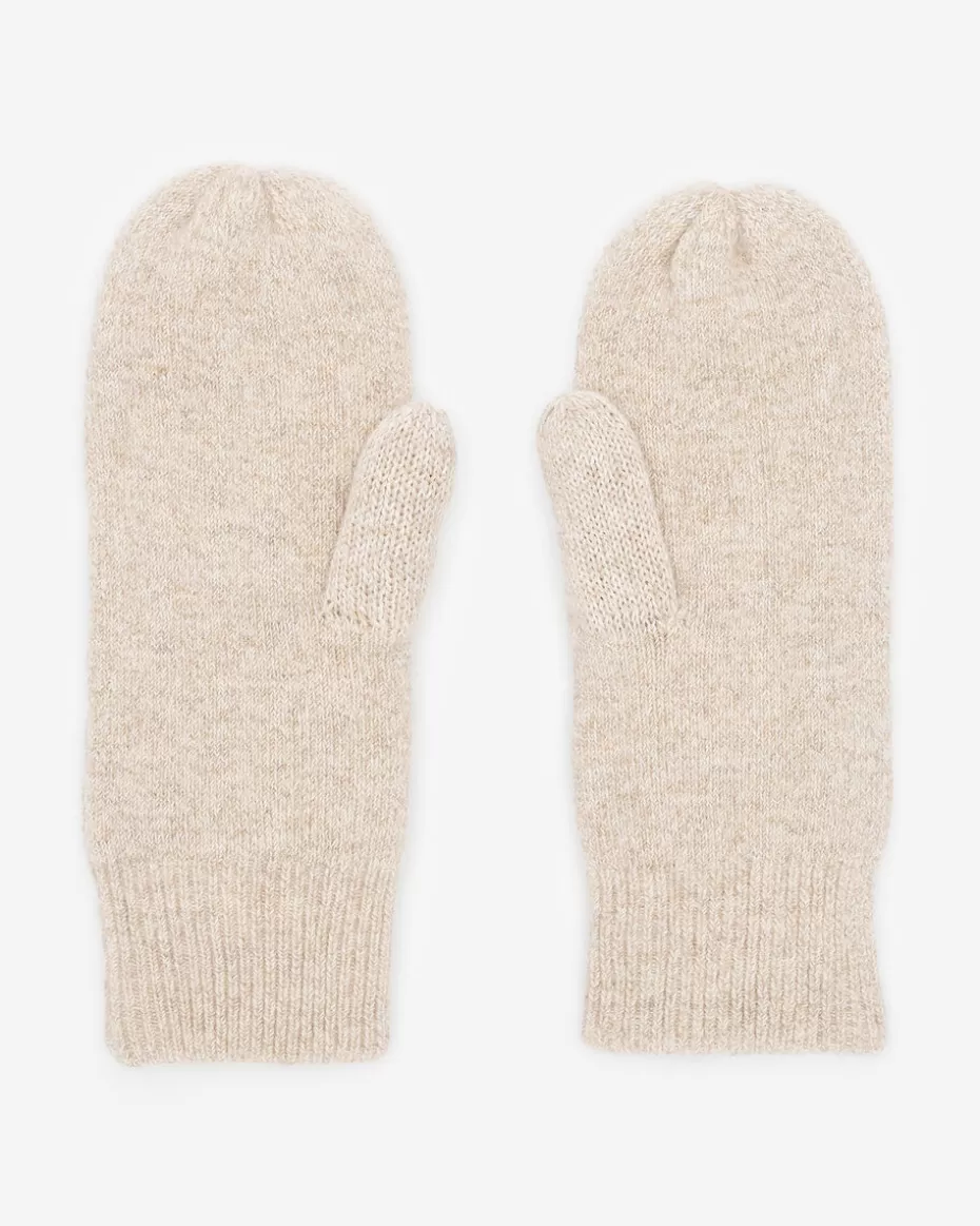 Outlet Roots Cozy Knit Mitten SNOWDRIFT WHITE MIX