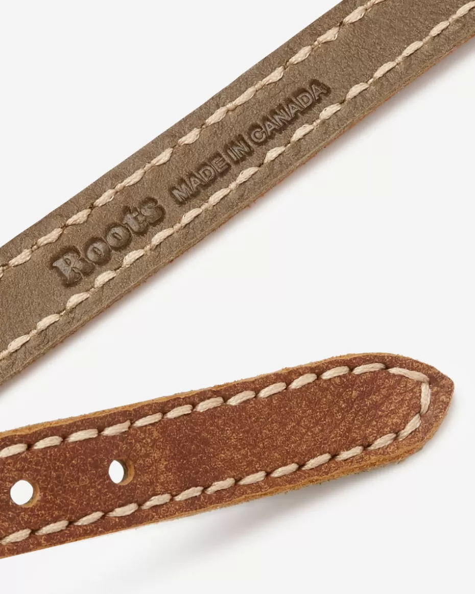 Online Roots Extra Small Leather Dog Collar NATURAL