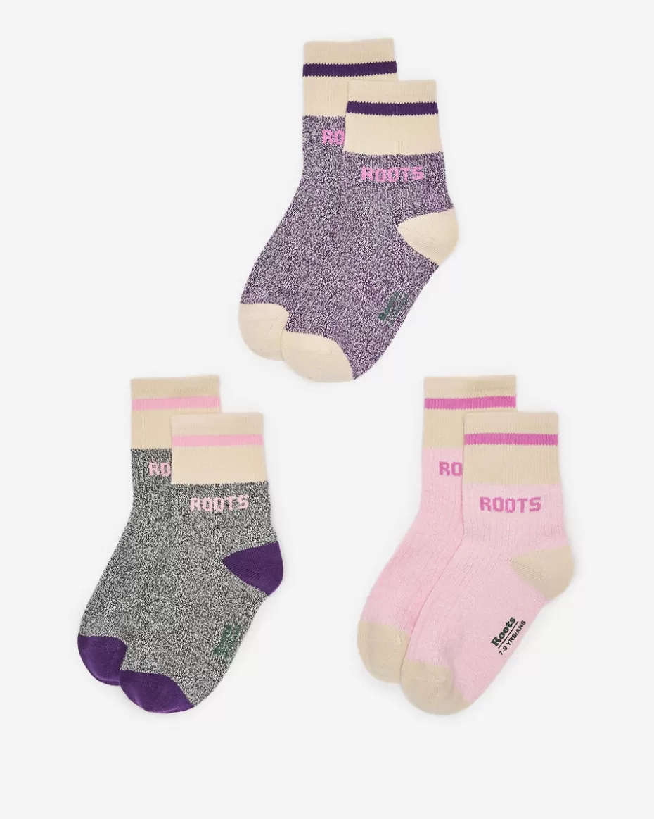 Discount Roots Kid Cabin Ankle Sock 3 Pack