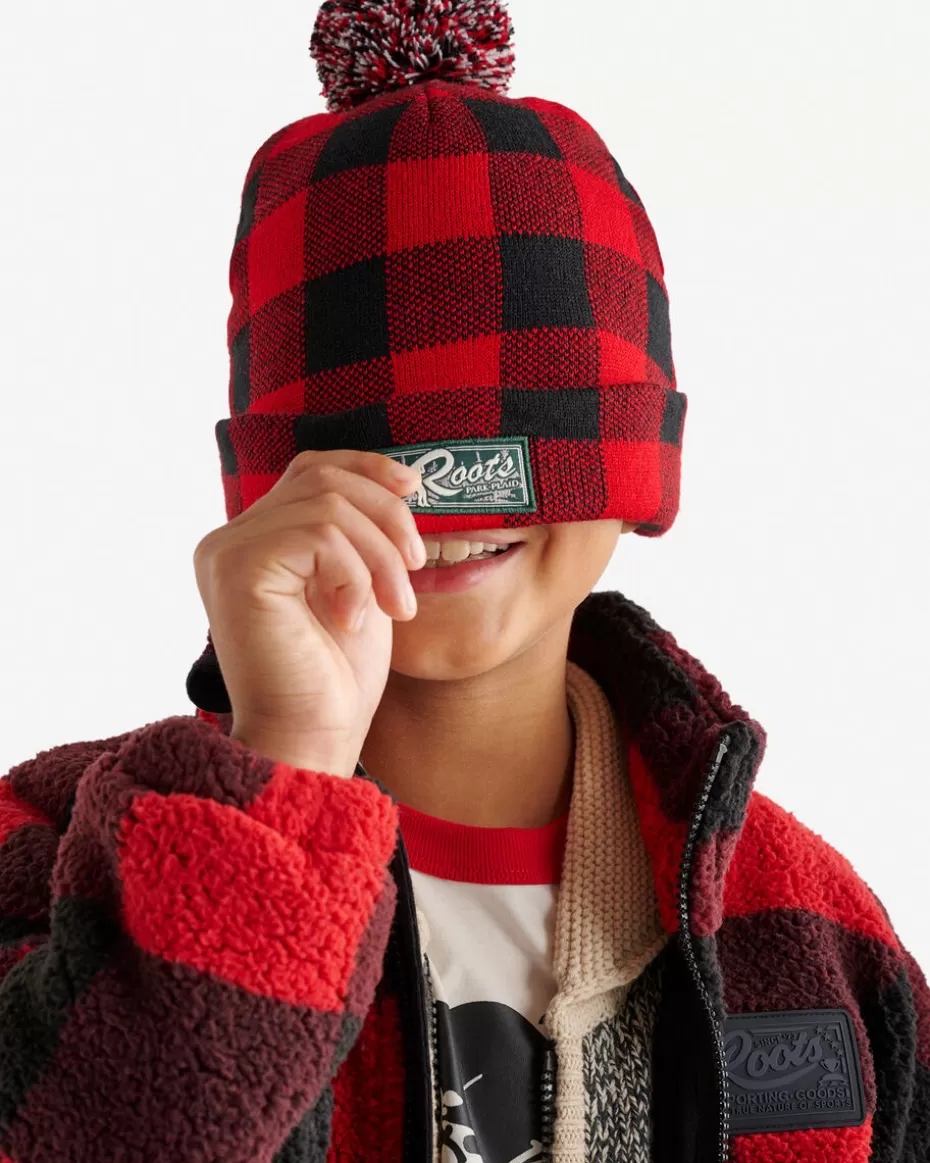 New Roots Kid Park Plaid Toque CABIN RED