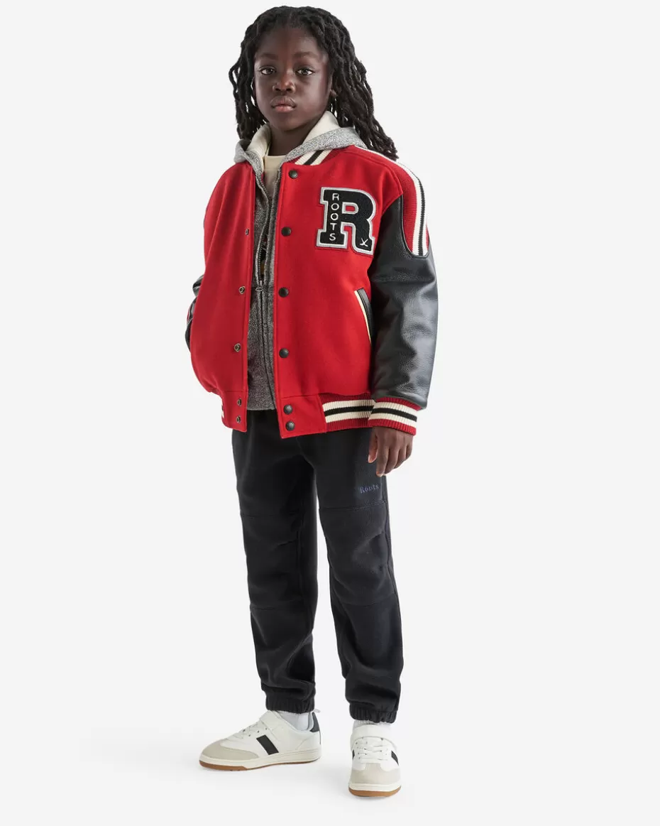 Store Roots Kids Hockey Varsity Jacket CARDINAL RED