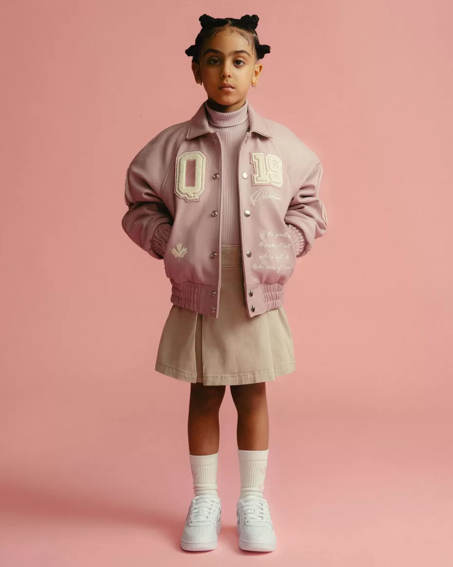 Best Roots Kids Love Varsity Jacket PINK