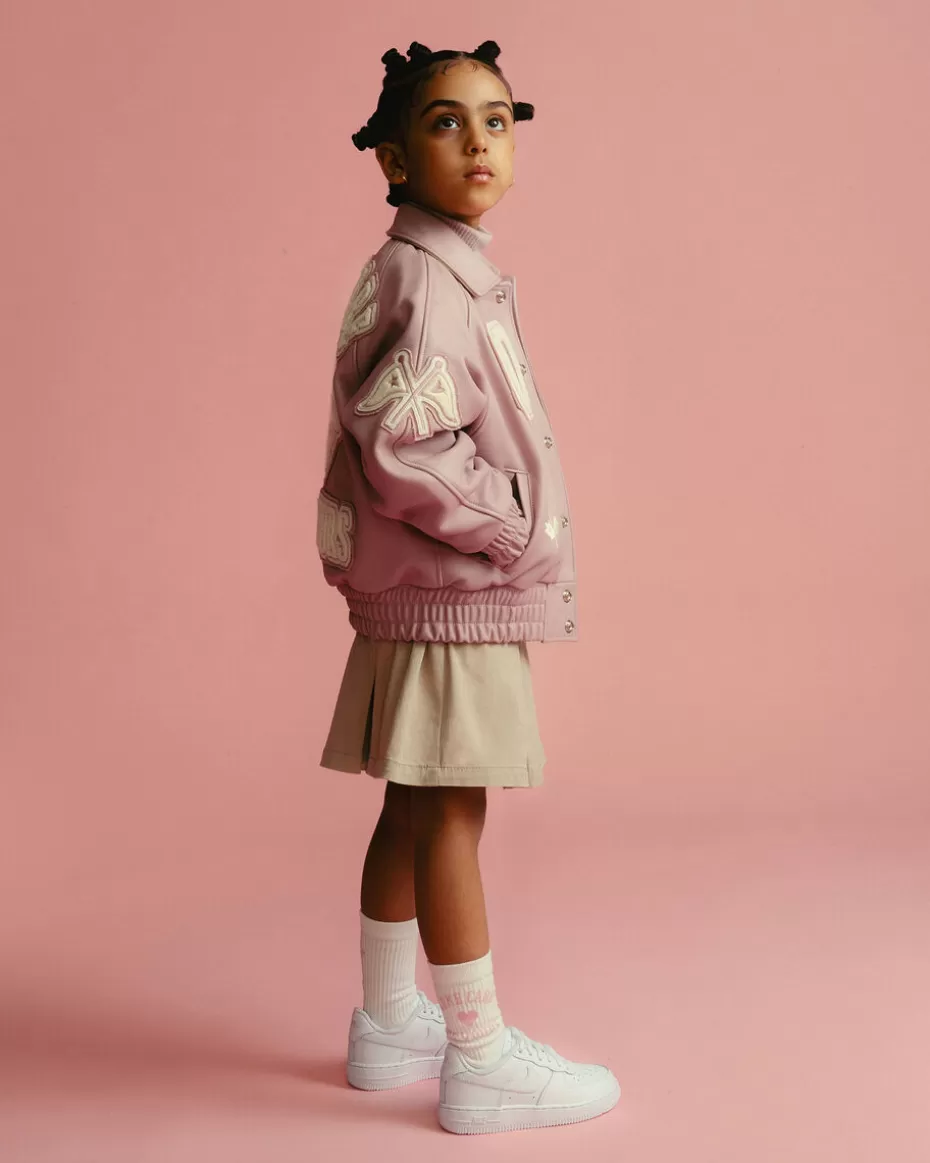 Best Roots Kids Love Varsity Jacket PINK