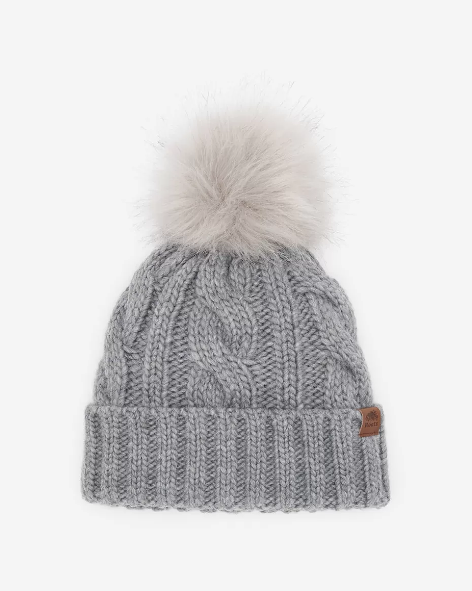 Clearance Roots Kids Olivia Cable Toque GREY MIX