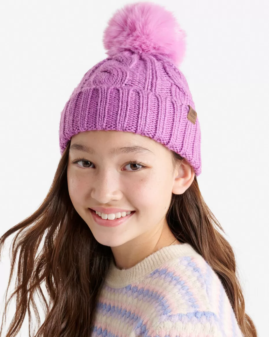 Cheap Roots Kids Olivia Cable Toque PURPLE SPARKLE