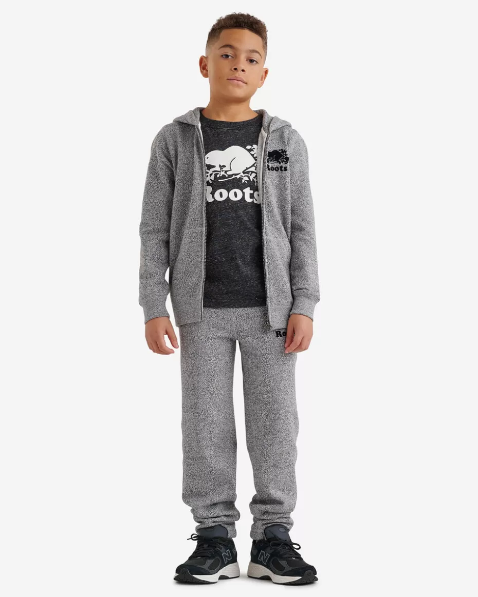 Best Sale Roots Kids Organic Original Full Zip Hoodie SALT & PEPPER