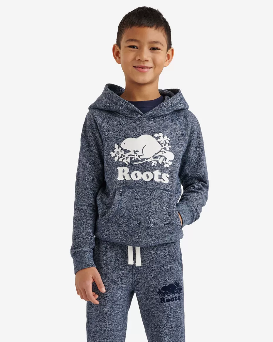 Online Roots Kids Organic Original Kanga Hoodie NAVY BLAZER PEPPER