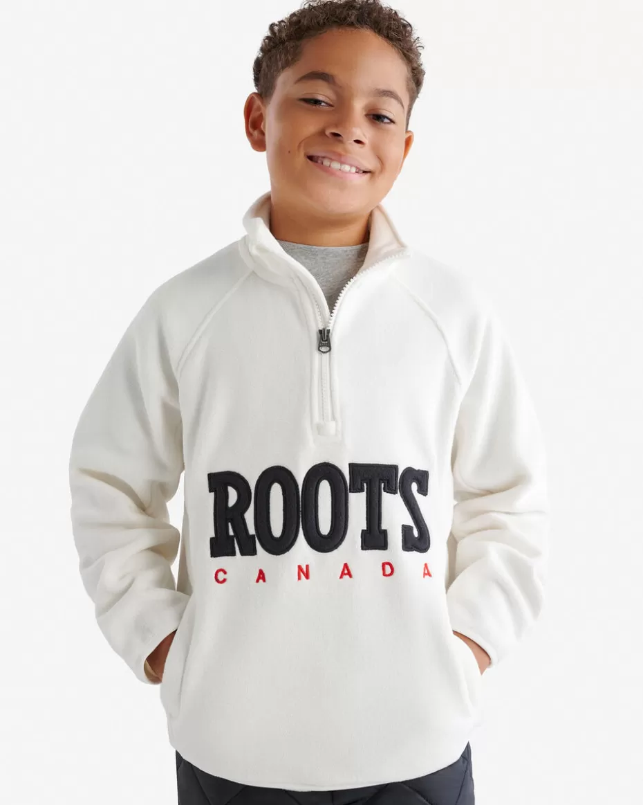 Cheap Roots Kids Retro Microfleece Half Zip Stein