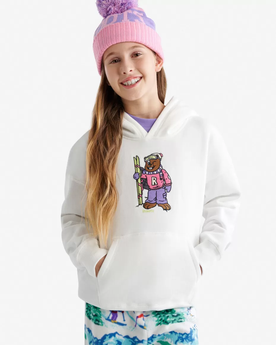 Outlet Roots Kids Ski Buddy Kanga Hoodie EGRET