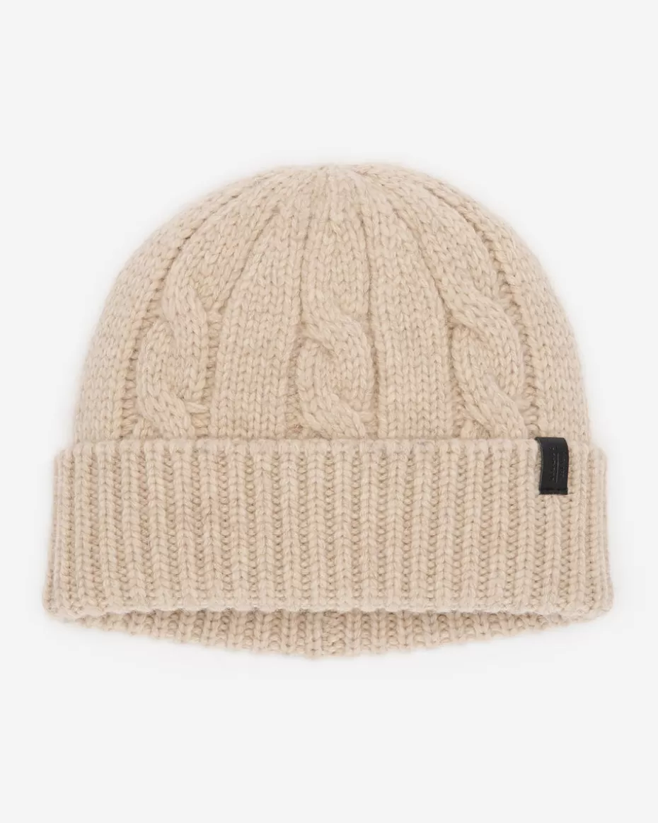 Outlet Roots Larkin Cable Wool Toque CABIN BEIGE MIX