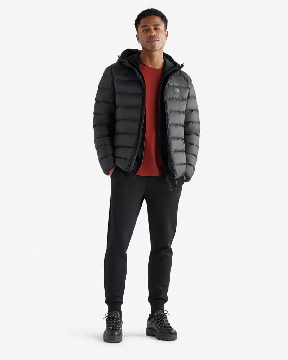 Shop Roots Lawren Packable Hooded Down Jacket BLACK