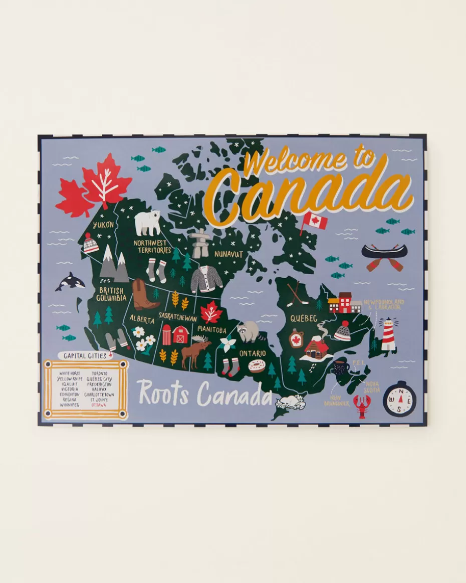 Hot Roots Map Of Canada 1000 Piece Puzzle MULTI