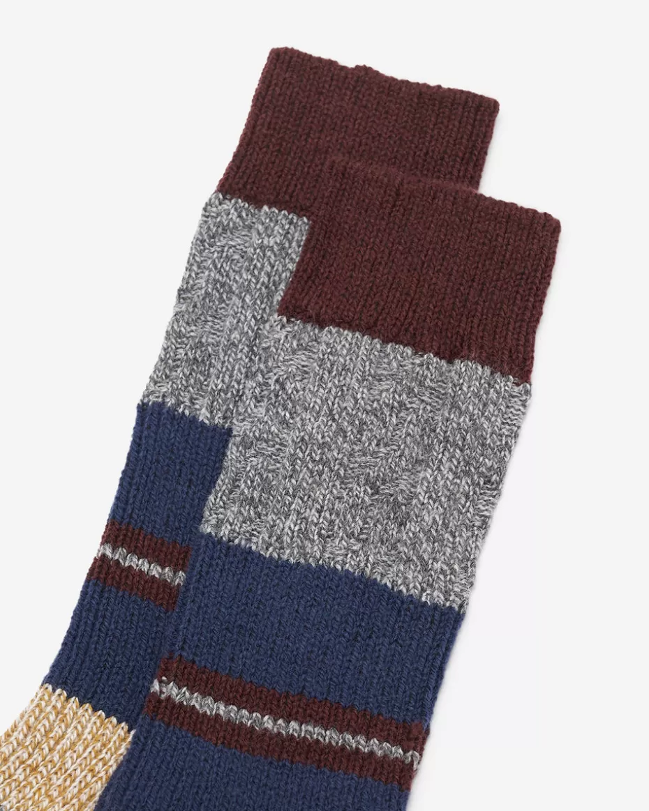 Online Roots Mens Elemental Dinner Stripe Sock GREY MIX