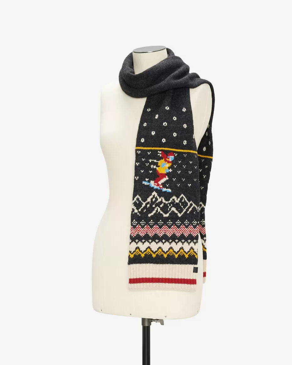 Outlet Roots Nordic Cabin Scarf BLACK MIX