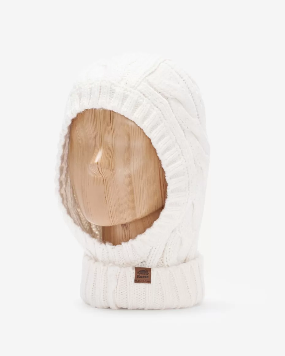 Clearance Roots Olivia Cable Balaclava COCONUT WHITE