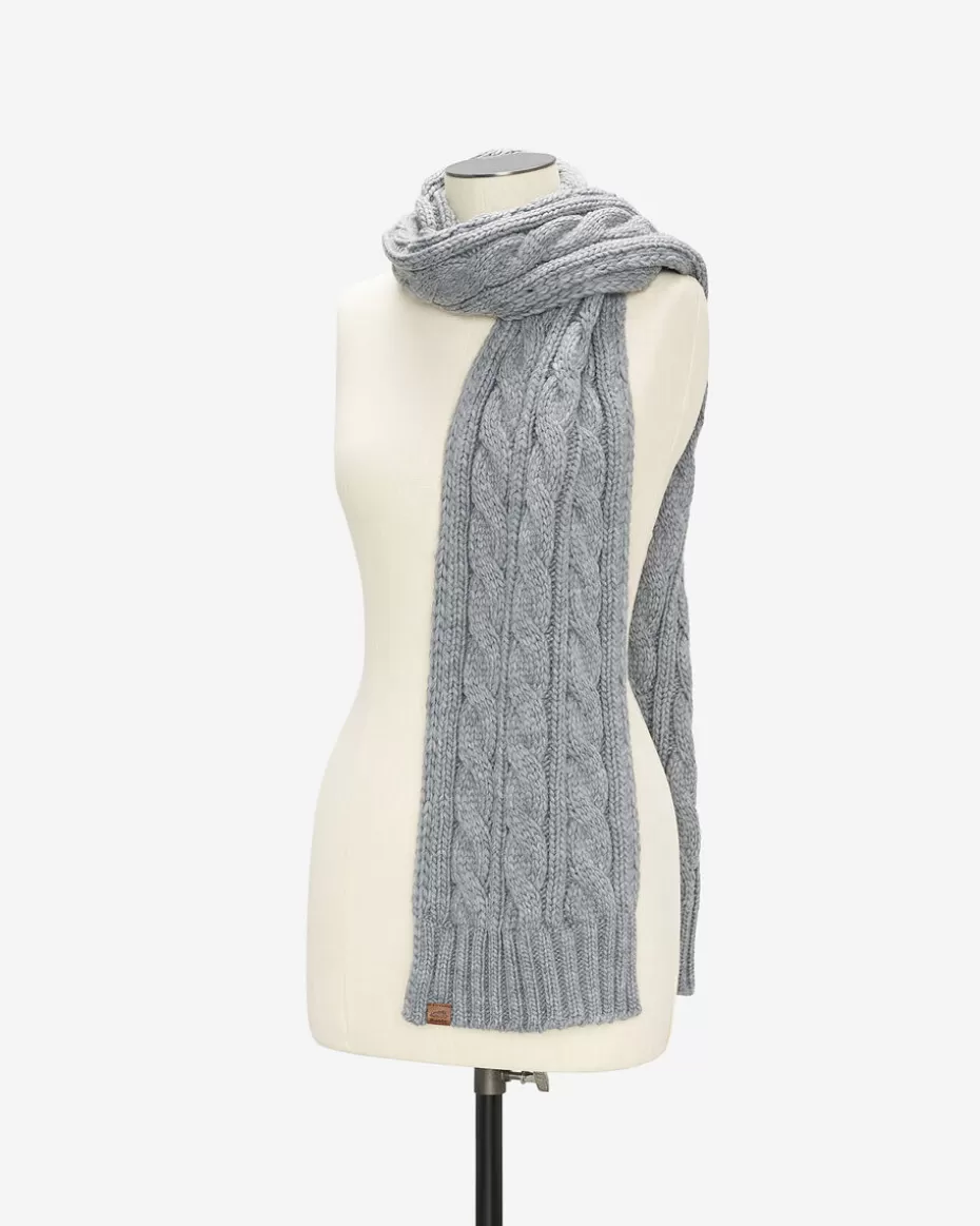 Shop Roots Olivia Cable Scarf MEDIUM GREY MIX