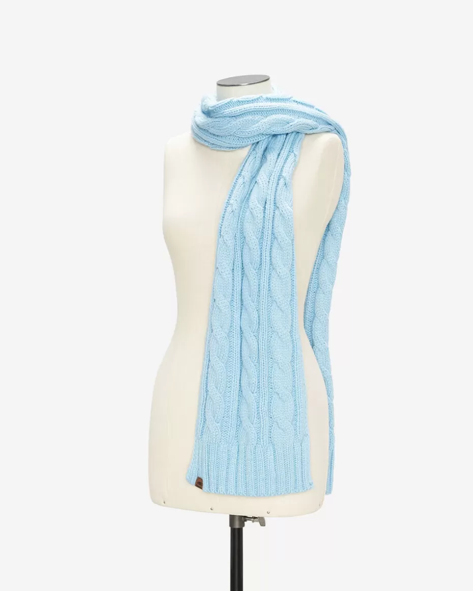 Outlet Roots Olivia Cable Scarf CLEAR SKY BLUE