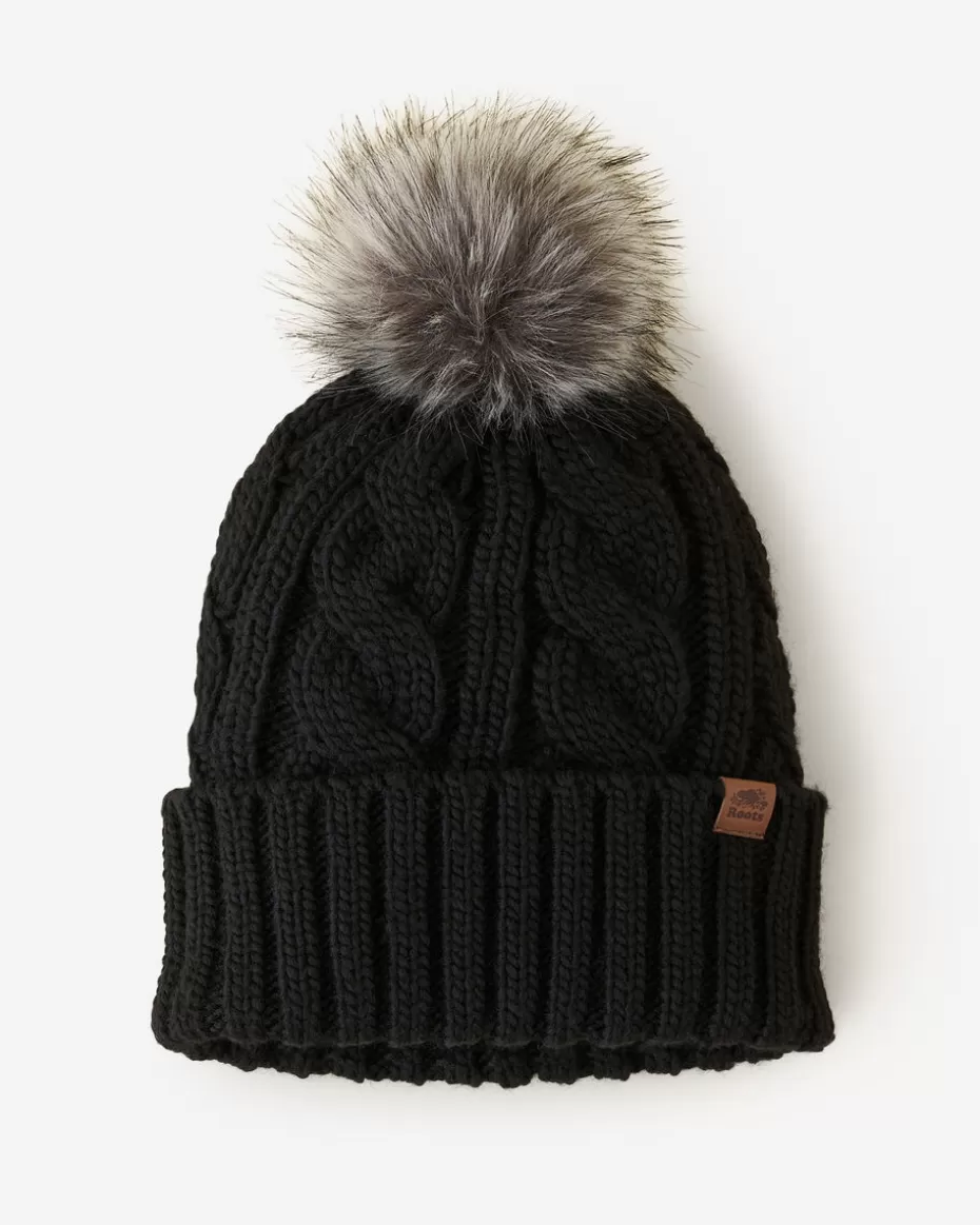 Clearance Roots Olivia Cable Toque BLACK