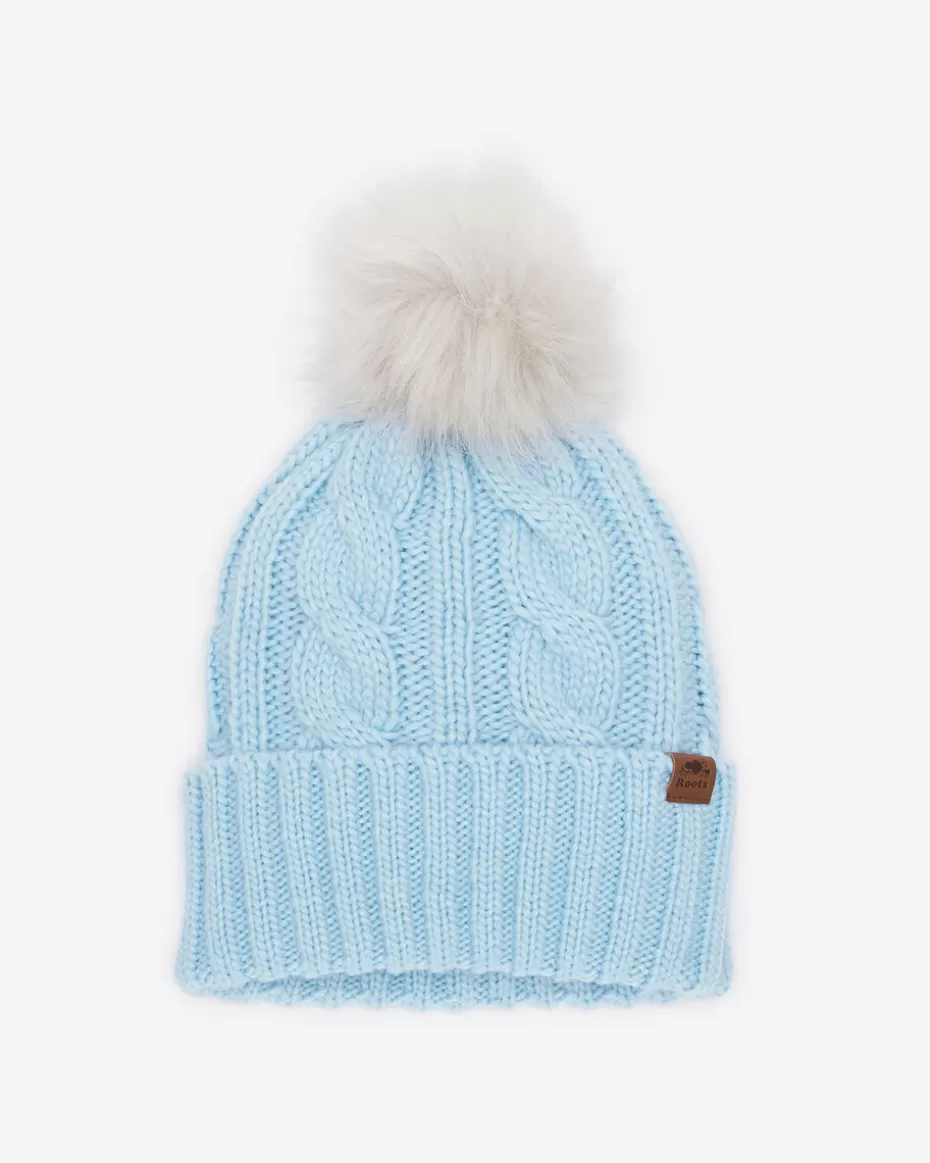 Cheap Roots Olivia Cable Toque CLEAR SKY BLUE