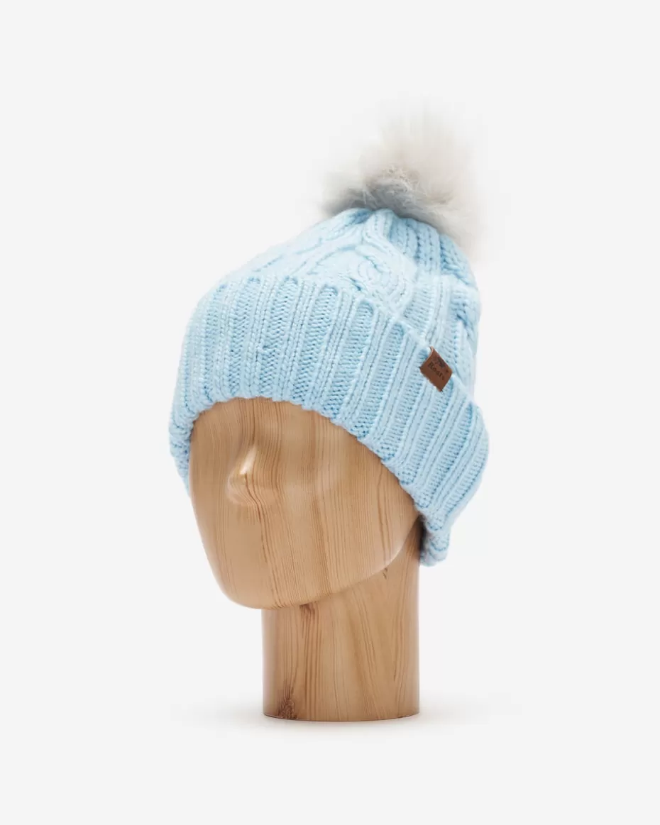 Cheap Roots Olivia Cable Toque CLEAR SKY BLUE