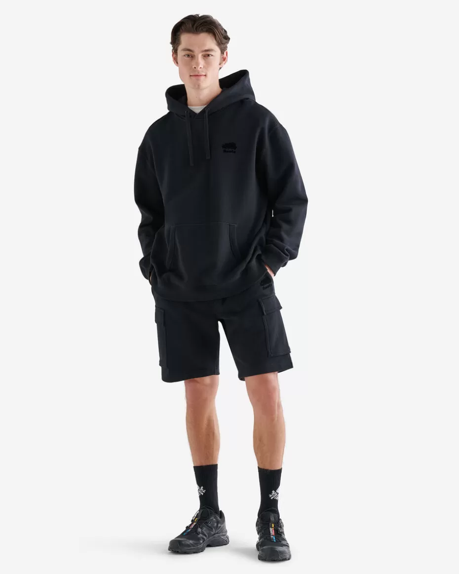 Outlet Roots Organic Original Cargo Sweatshort 9 Inch BLACK/BLACK