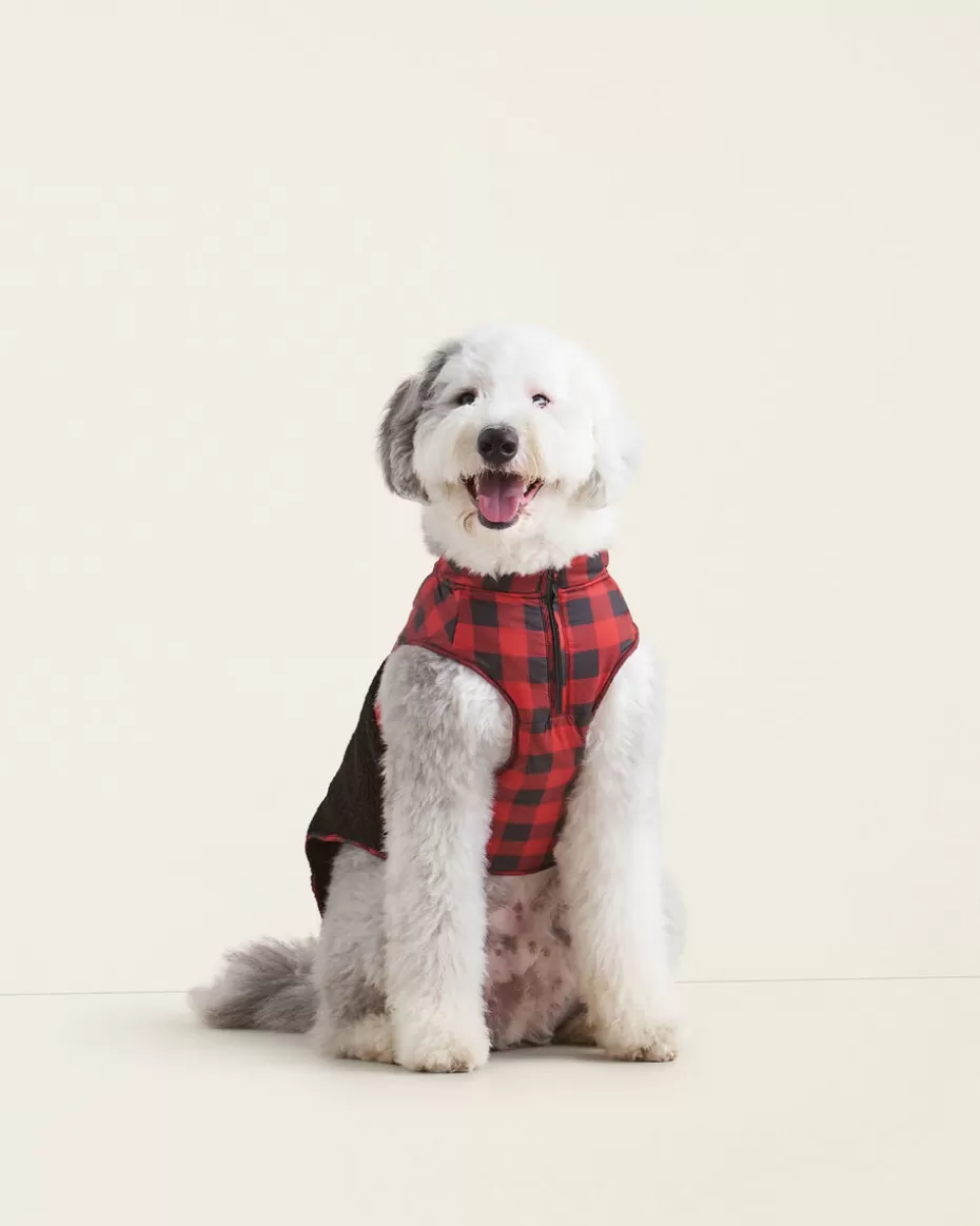 Sale Roots Pooch Park Plaid Sherpa Size 24 CABIN RED