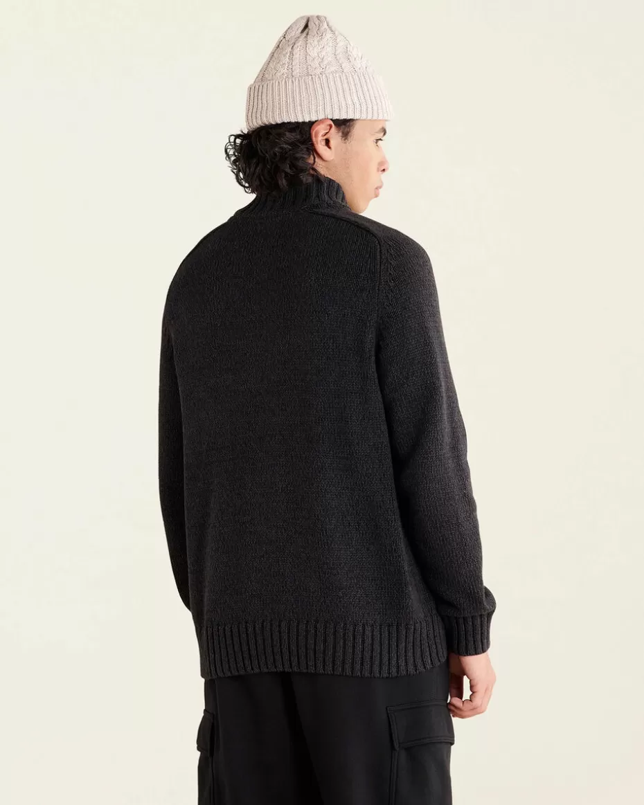 New Roots Robson Relaxed Half Zip Stein Sweater