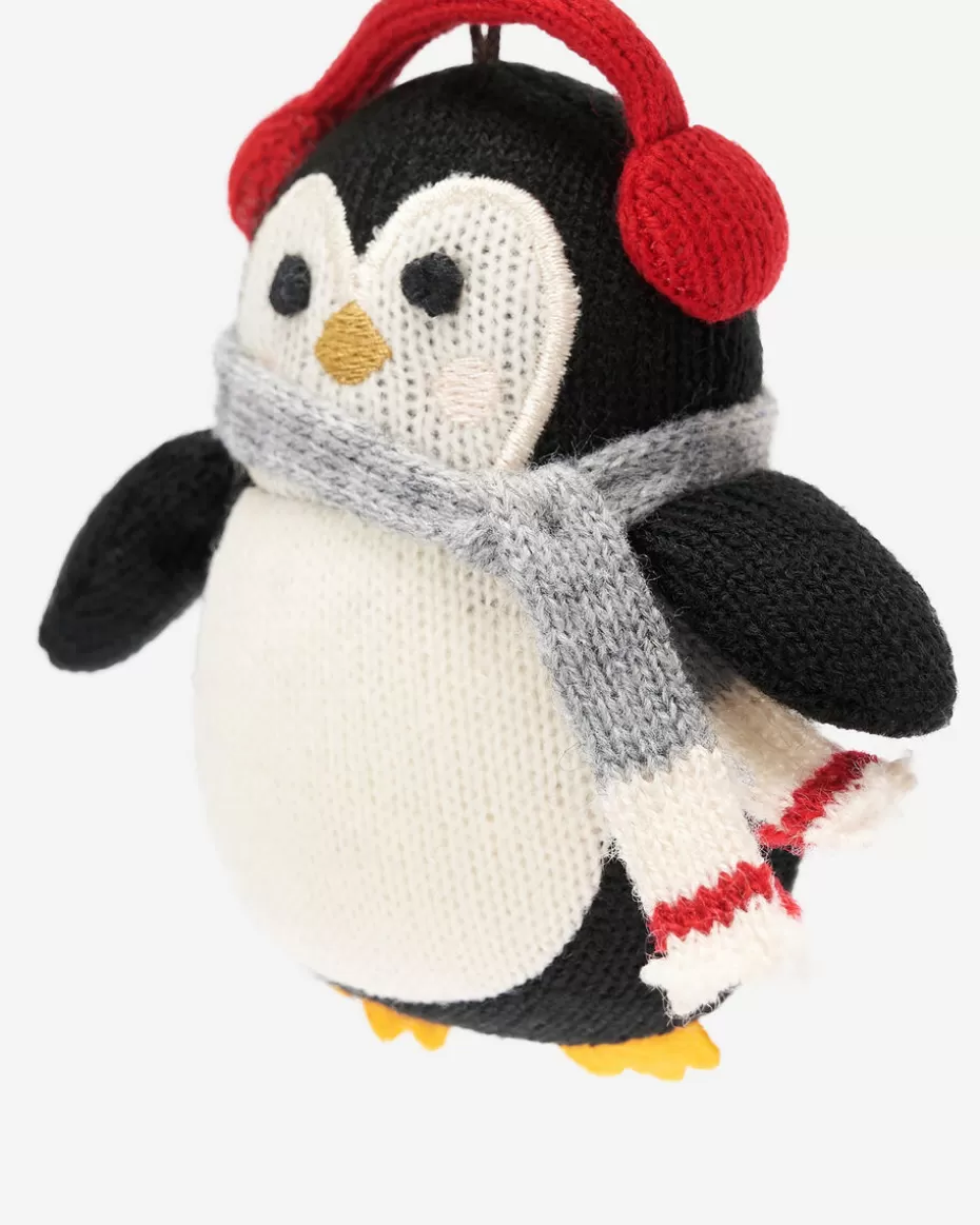 Clearance Roots Sledding Penguin Ornament MULTI