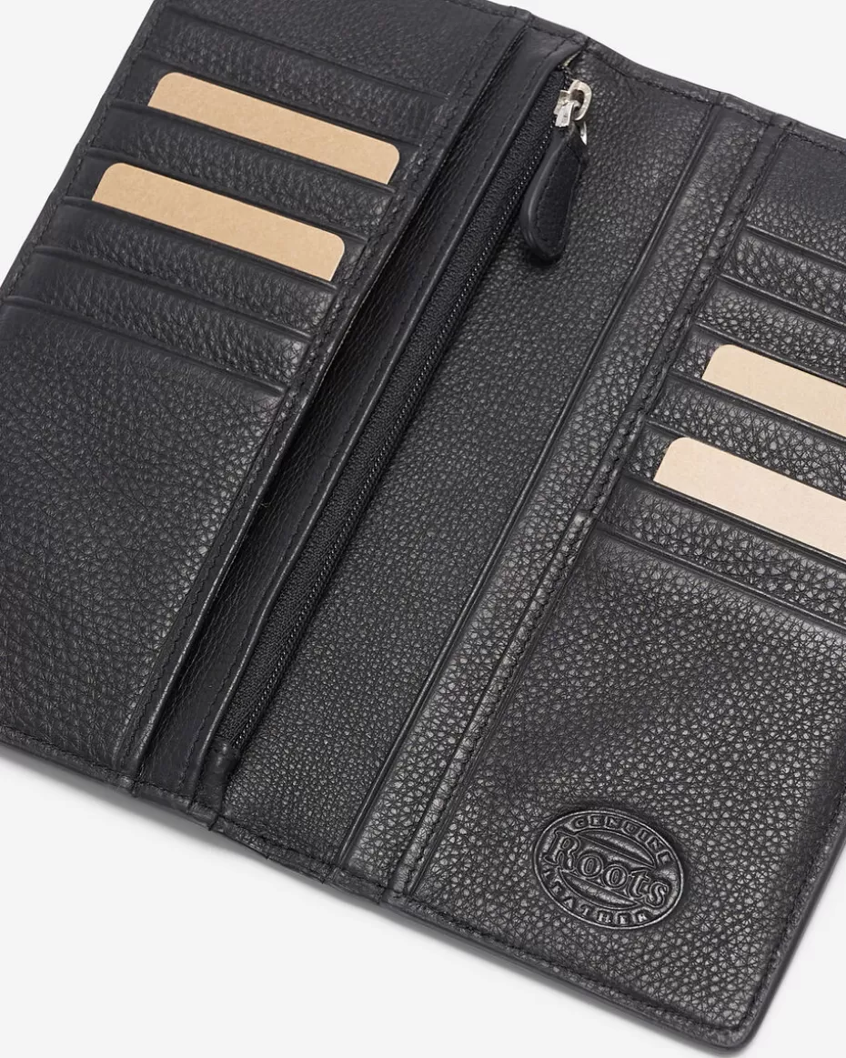 Discount Roots Slim Card Wallet Prince BLACK