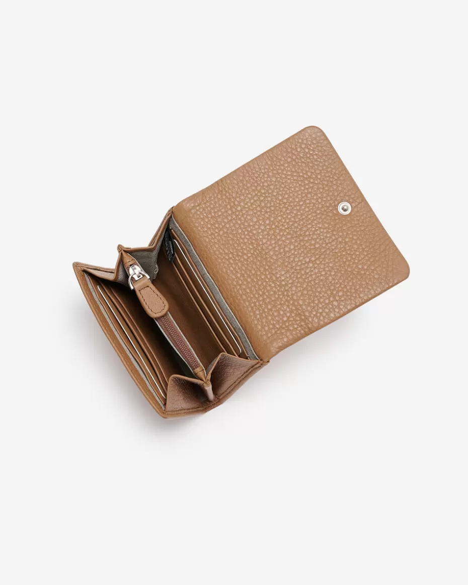 Best Roots Small Card Wallet Cloud TANNERY BROWN