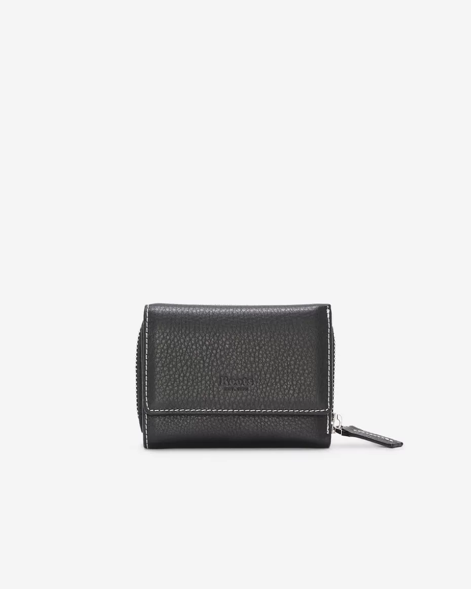 Clearance Roots Small Trifold Clutch Prince BLACK