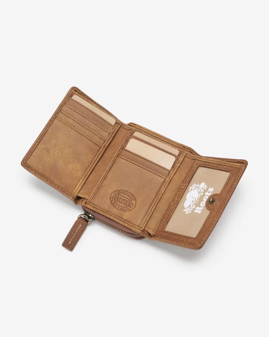 Store Roots Small Trifold Clutch Tribe NATURAL