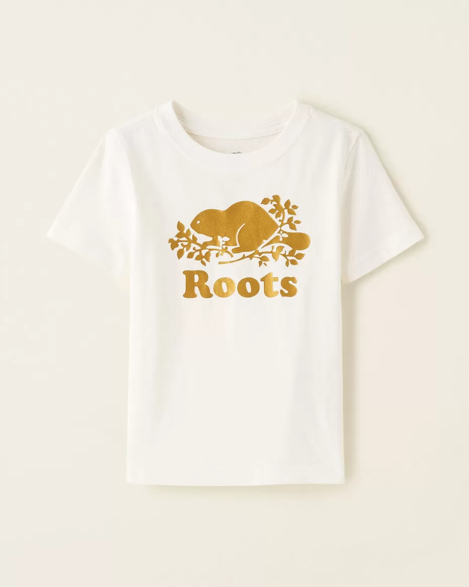 Discount Roots Toddler 50th Cooper T-Shirt EGRET