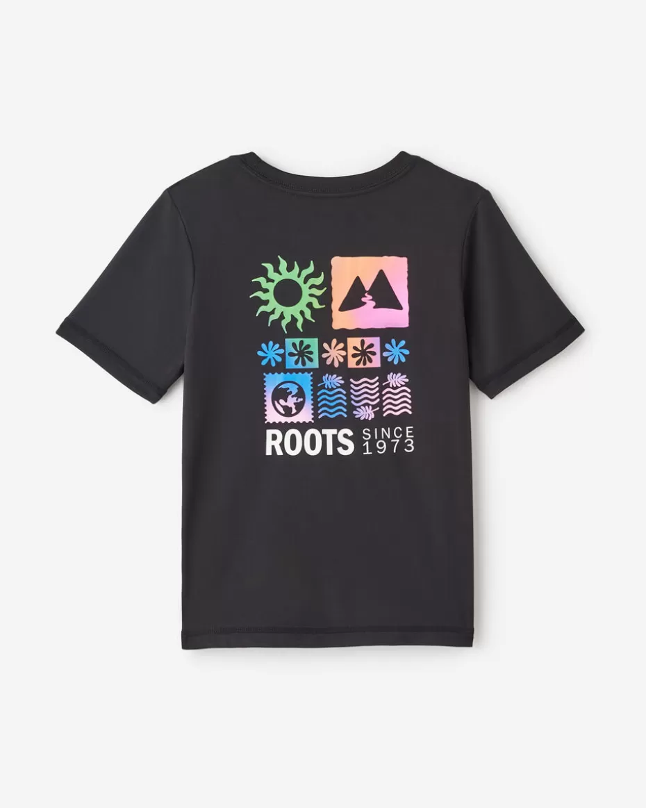 Discount Roots Toddler Active Heatmap T-Shirt BLACK