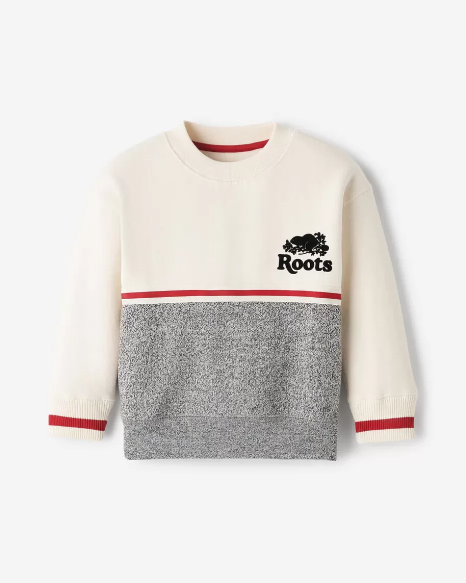 Shop Roots Toddler Cabin Crew Sweatshirt BIRCH WHITE