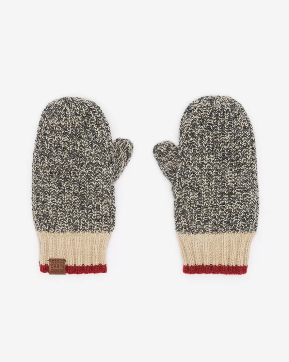 Cheap Roots Toddler Cabin Mitten GREY OAT MIX