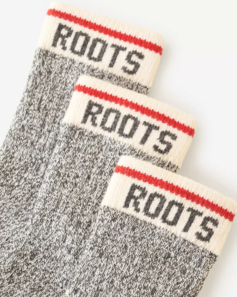 Best Sale Roots Toddler Classic Cabin Sock 3 Pack SALT & PEPPER